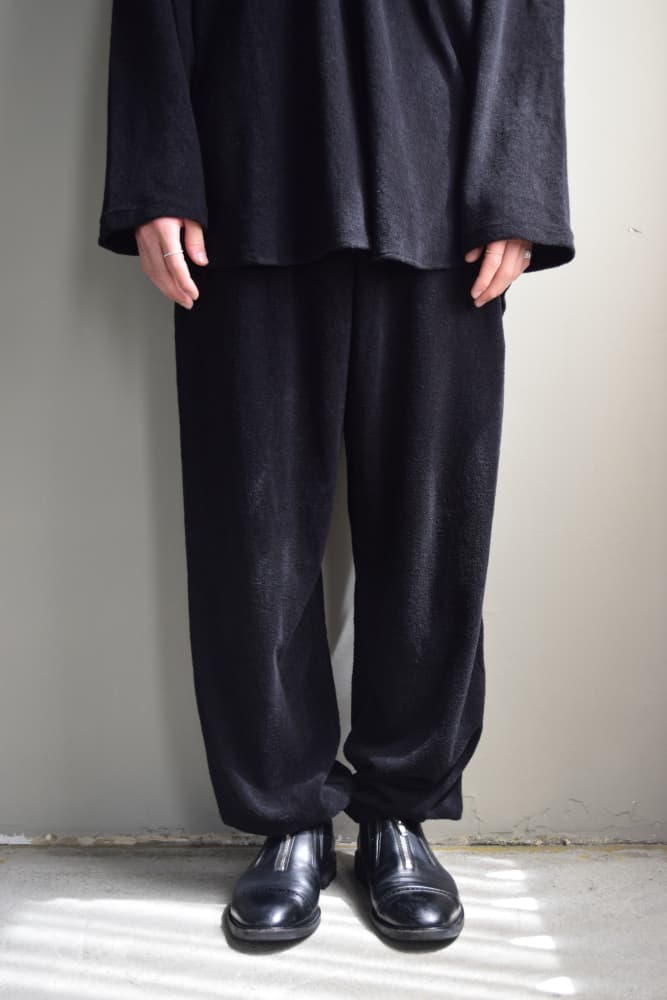 (コモリ) パイル パンツ [BLACK]
