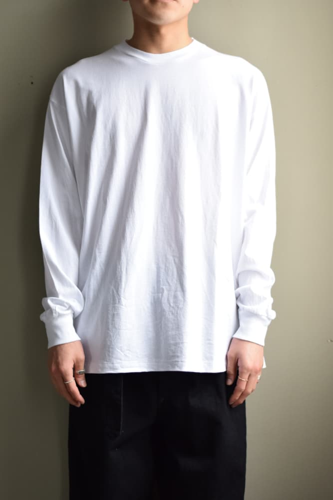 COMOLI コットン  ジャージ 長袖 Tシャツ