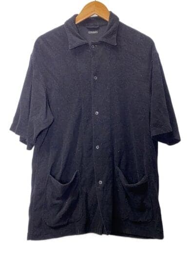 半袖シャツ/1/コットン/BLK/無地/B01-0525