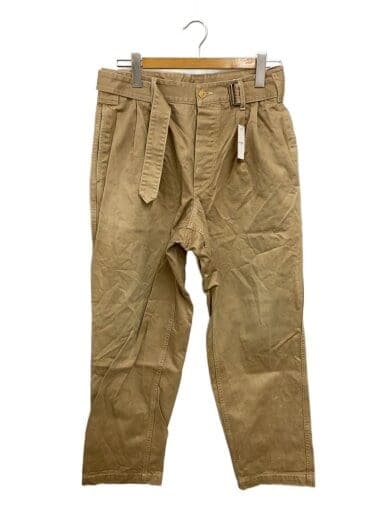 16SS/ベルテッドチノパンツ/ストレートパンツ/1/コットン/BEG/I01-03006//