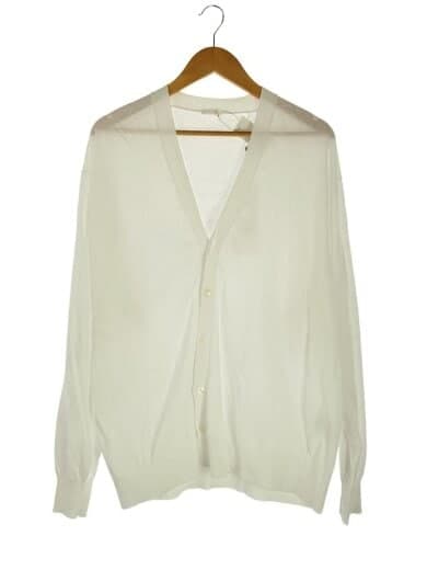 25ss/COTTON V NECK CARDIGA/カーディガン/3/コットン/WHT/B01-06002
