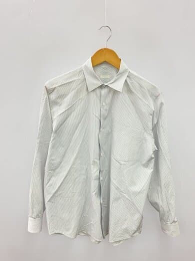 COMOLIシャツ/コットン/WHT/ストライプ/15S-02001//