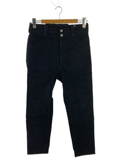 19AW/モールスキンライダーパンツ/ストレートパンツ/2/コットン/BLK/無地/Q03-03009