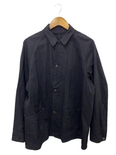 22AW/デニムワークジャケット/3/コットン/BLK/無地/W03-01002