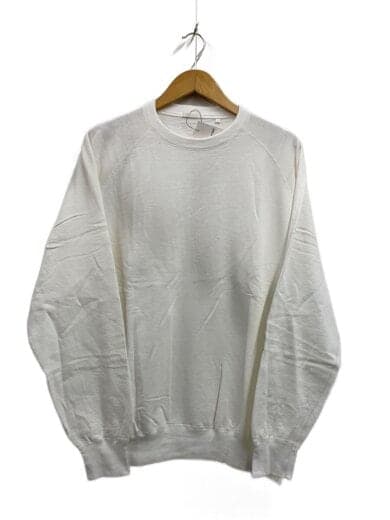 24AW/製品染裏毛クルーネックスウェット/3/コットン/WHT/z01-05029//