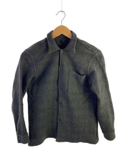 長袖シャツ/2/ウール/S03-02008/20AW/ウールチェックオープンカラーシャツ