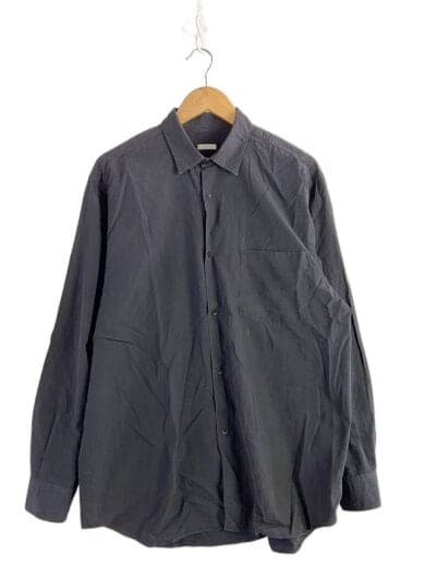 22AW/コモリシャツ/長袖シャツ/3/コットン/BLK/W03-02001/全体的色褪せ/日焼け