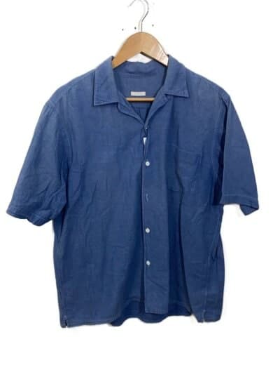 16SS/ベタシャン オープンカラーシャツ/色褪せ/半袖シャツ/3/コットン/BLU/I01-02006