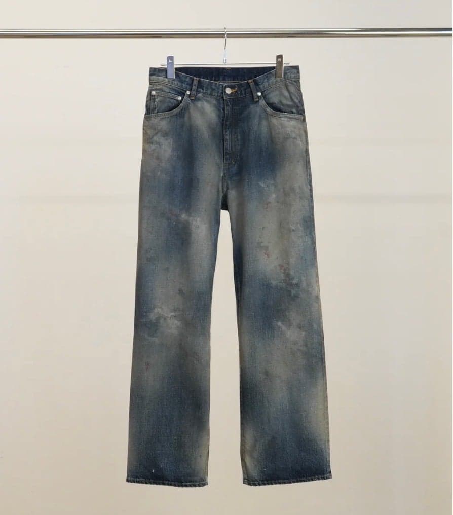 AGING MIDDLE STRAIGHT 5P DENIM PANTS