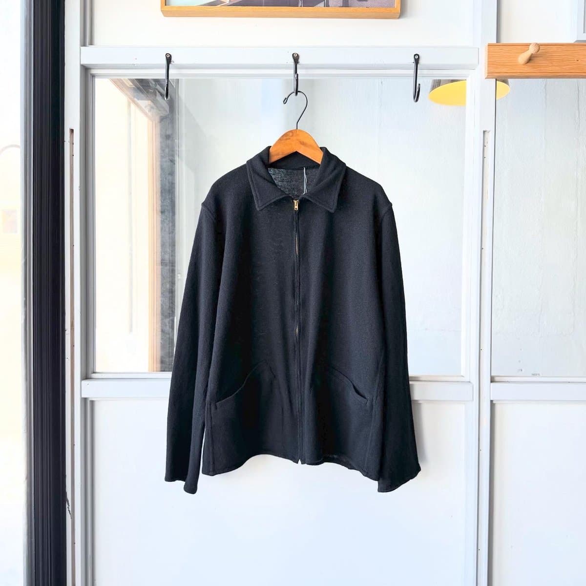 ウール和紙 ジップショートジャケット