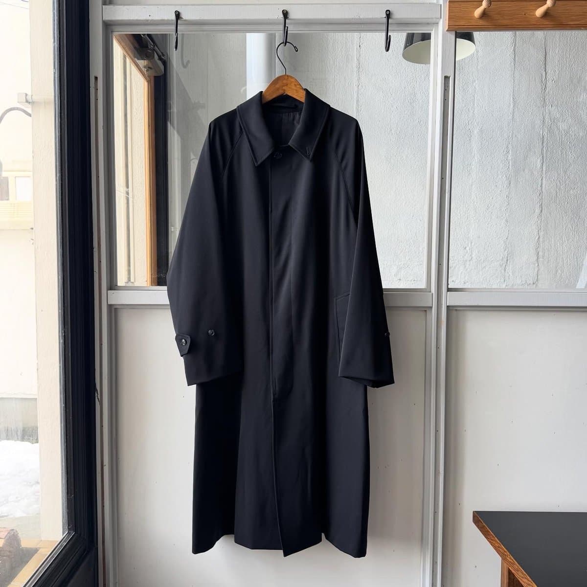 ウールギャバ バルカラーコート