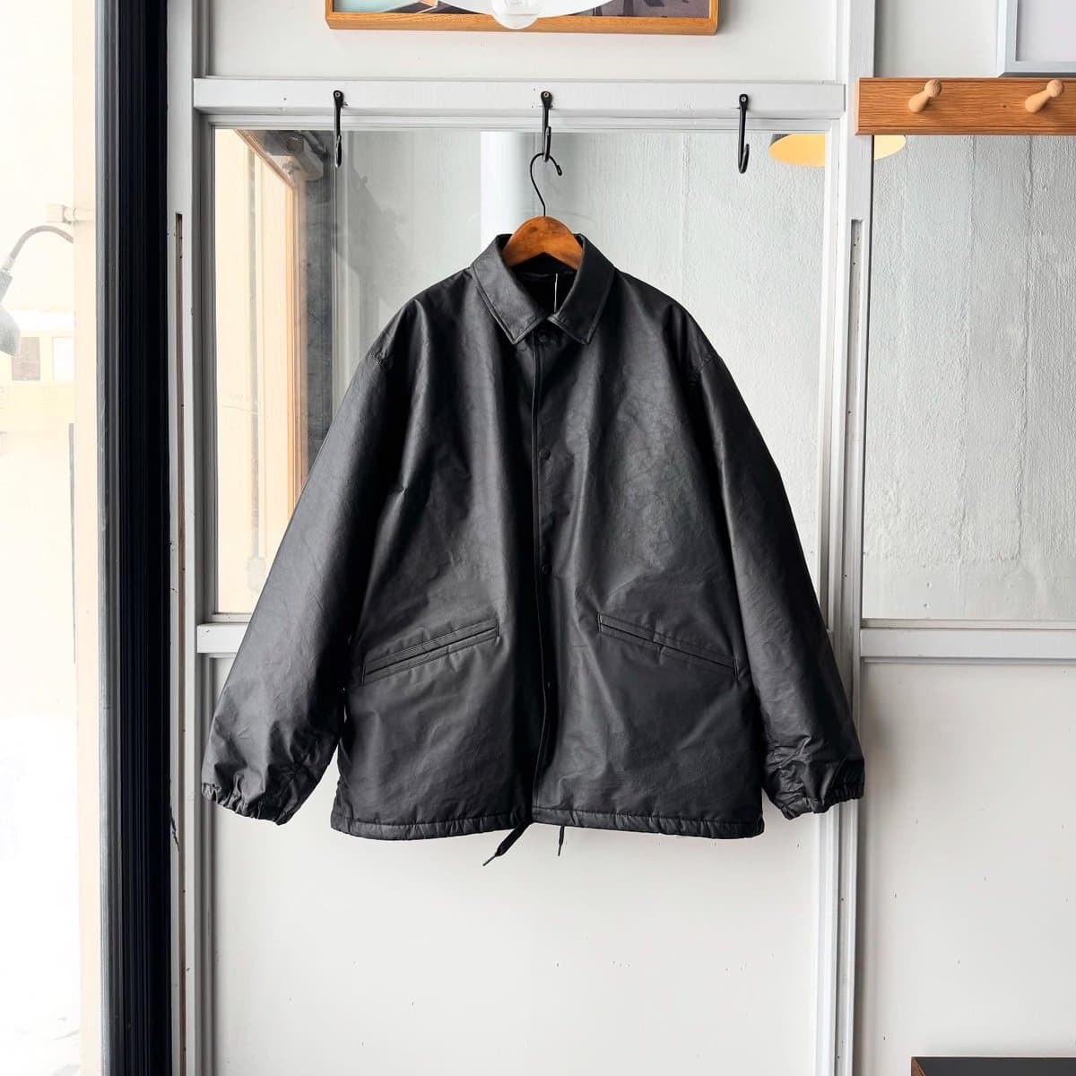 ペーパーレザー コーチジャケット
