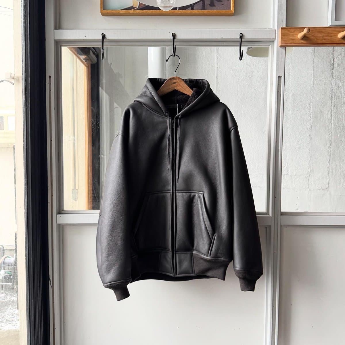 シープスキン ジップパーカ