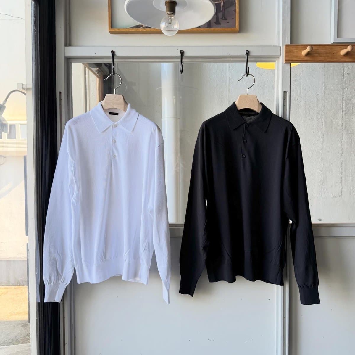 コットン ニットポロ