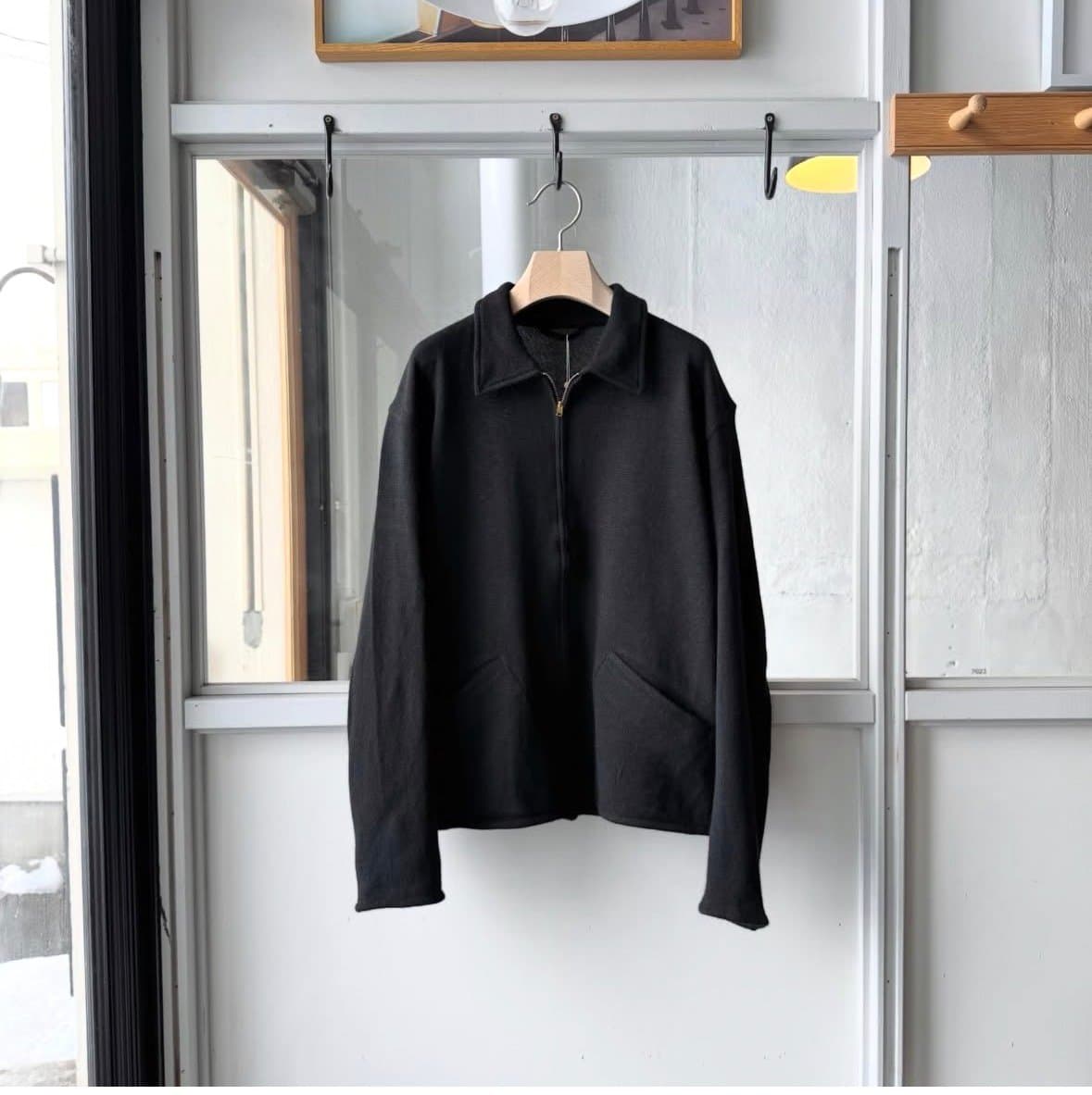 カシミヤ和紙 ジップショートジャケット