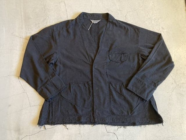 SILK SUEDE COLLARLESS JACKET