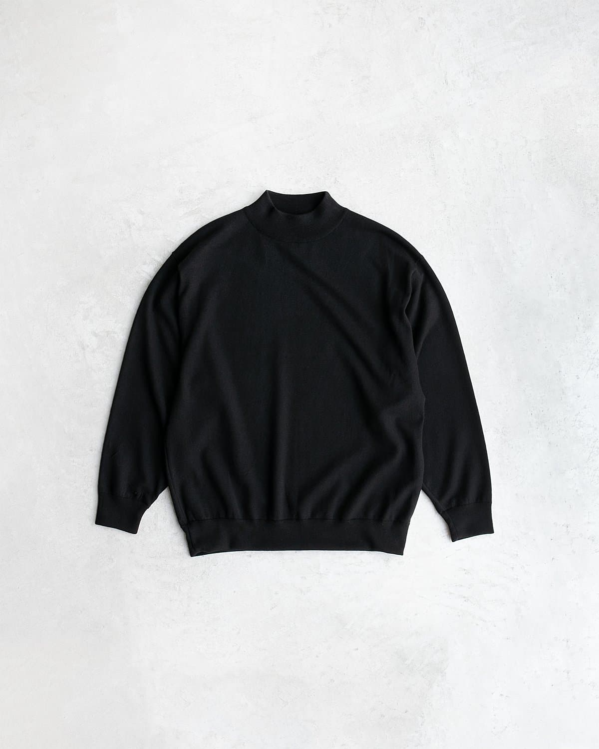 ウール モックネックニット