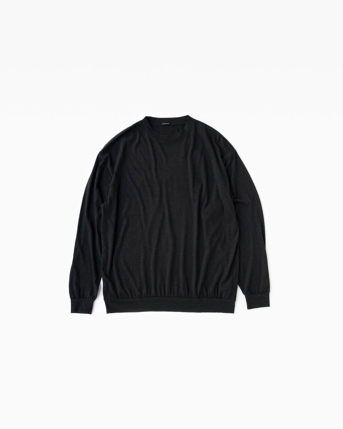 ウール天竺 長袖クルー