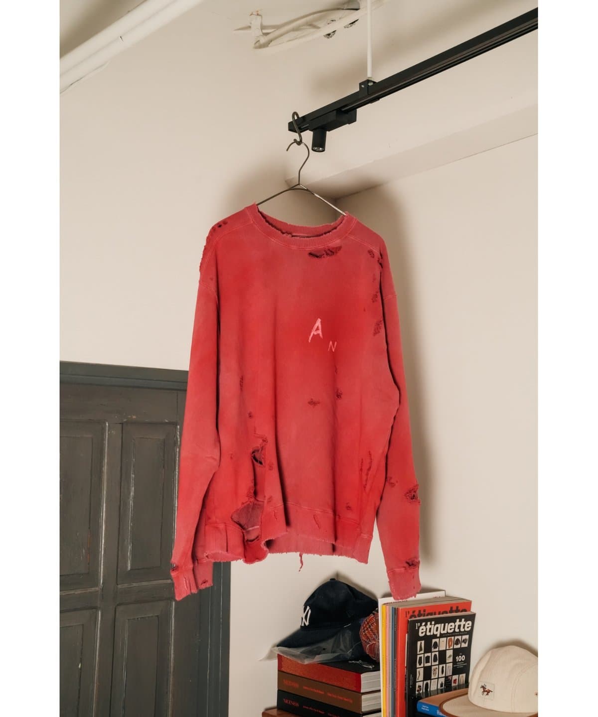 CRASH UNEVEN OVER SWEAT SHIRT
